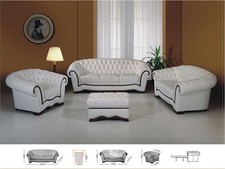 Top Chesterfield Ledergarnitur Leder 3/2/1 Sheffield Polstergarnitur UVP*6.990