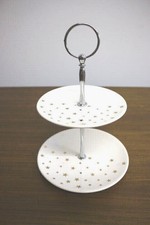 Schöne Dekorative Etagere 2-stöckig Servierständer Gebäck-Pralinenteller