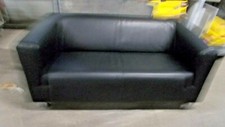 Schwarzbraun 2-Sitz-Kunstledersofa L:158 cm x T 84 cm X H 68 CM / SH 48 cm (TOP)