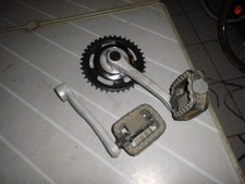 Fahrrad Kurbelganitur Ofmega  38 Zähne Dm 15,5cm Armlänge 170cm m Lager 