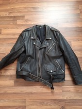 Biker Lederjacke XL Chopper Biker Metal Punk Rockabilly 80ies Vintage