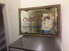 Wunderschöner  alter Coca Cola Spiegel ,Erbstück 62x87