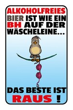 Alkoholfreies Bier ist ... Blechschild Schild gewölbt Tin Sign 20 x 30 cm W1180