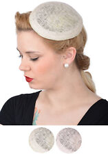 Cute Retro MIA 50s Basic Pillbox Hut / HEADPIECE - Rosa Rockabilly