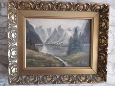 Ölgemälde, Königssee mit Watzmann, unbekannter Künstler, signiert. 