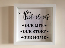 Box Rahmen Vinyl Aufkleber Aufkleber Wandkunst Zitat Das sind wir unser Leben unsere Geschichte