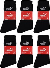 3 - 18 Paar Herren Puma Crew Sport Tennis Socken Sportsocken schwarz 39/42 43/46