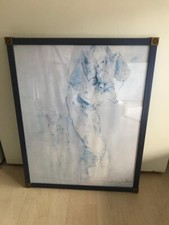 großer blauer bilderrahmen  Metall Blech 53 mal 68,5 cm NUR ABHOLUNG