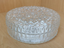 VINTAGE STIL BLASEFFEKT GLAS DECKENLEUCHTE MIT PLATTE & GLÜHBIRNENHALTER