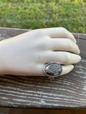 alter Silberring Ring 925er Silber Pyrit/Katzengold Damen