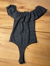 ONLY Body Glitzer gr XS schwarz Silber