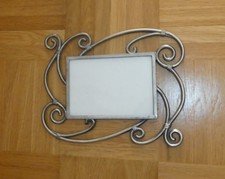 Bilderrahmen Fotorahmen Metal silber-farben mit Schnörkel