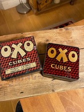 Vintage Paar traditionelle Oxo Cubes Werbedosen - Kitchenalia - Großartig! -