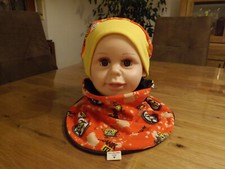 SpongeBob Schwammkopf Selbstgenähte Wendemütze Beanie und Halssocke.