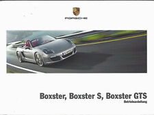 PORSCHE BOXSTER BOXSTER S BOXSTER GTS Betriebsanleitung 2015 Typ 981 Handbuch BA