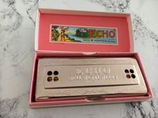 Unbespielte WENDE-HOHNER-Mundharmonika " ECHO HARP 54/64 M 2 C+G ", mit OVP!
