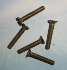 10 Stück - 5 x 30 mm  Flako - Gewindeschrauben - Messing  -  Maschinenschrauben