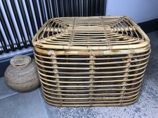 Vintage Mitte Jahrhundert Bentwood Bambus Stock Brust Osmanischer Kofferraum Truhe Tisch Sehr guter Zustand