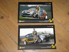 2 Autogrammkarten Renault Clio R3 Robert Barral Rallye Motorsport Sport Maxi
