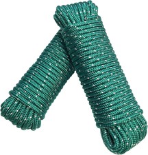 Seil 8 mm 2x20 m Set Polypropylenseil,  Allzweckseil, 700kg, grün-weiß
