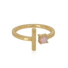 Einzigartige Bar DESIGNER 925 Silber vergoldet Pink Opal Edelstein Ring-alle Größe