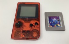 Nintendo Game Boy Pocket mgb-001 neue Objektiv & Trans Red Shell + Tetris Gameboy