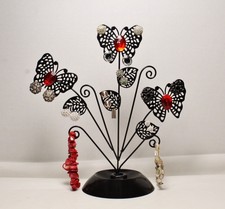 Metall Schmuckbaum Schmuckständer Ohrringehalter Ohrsteckerhalter Schmetterlinge