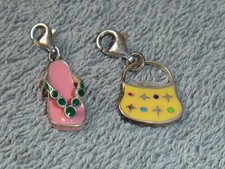 2 x Charm Anhänger Tasche Sandalette Silber 925 FBM