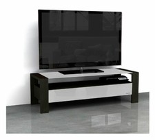 TV Lowboard Fernsehschrank Rosenholz & Glas Fernstehtisch Unterschrank Sideboard