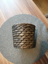 Schöner geflochtener Blumenübertopf Braun Blumentopf Dekotopf Accessoire Wohnen 