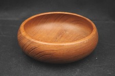 Vintage Teakholz Schale Mischschale Drehunterlage 60er / 70er Jahre Ø 14,5 cm
