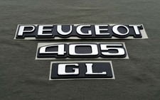 Original Peugeot 405 " PEUGEOT 405 GL" Emblem Logo Schriftzug Zeichen Heckklappe