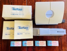 Büro Set Locher Novus Heftgerät Soennecken Tartan Haftnotizen Radiergummi