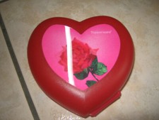 Frischehaltedose Snackbox herzform Rose flach Tupperware Schale Schüssel Deckel 