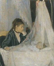 Die Wiege Berthe Morisot Mutter Baby Schleier Bett Kunstdruck Plakat Poster 188
