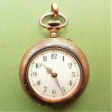 DAMEN TASCHENUHR, Gold 0,333, "D + C -Dürrstein/Dresden", gute Funktion, ca.1915