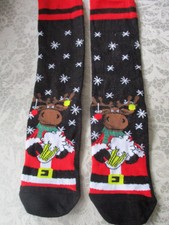 Damensocken " Elch Weihnachten "  Gr. 35 - 38