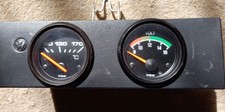 VDO Zusatzinstrumente Temperaturanzeige Volt mi schwarzer VW Blende Oldtimer