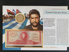 Banknotenbrief Karibik - Revolution Ernesto Che Guevara Banknote unc. Münze RAR 