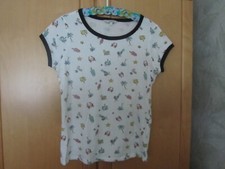 Damen T-Shirt Gr. L (Maße s. u. fällt klein aus) v. Glockhouse, weiß m. Aufdruck