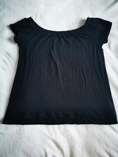 Off-Shoulder Shirt 38 Details schwarz Oberteil T-Shirt cut-outs