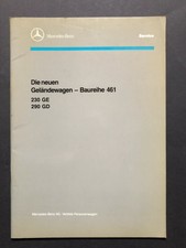 Mercedes Benz 230 GE 290 GD G-Klasse W 461 G-Modell Einführungsschrift Heft Buch