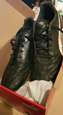 PUMA Fußballschuhe Größe 8,5 / 42,5 Leder CAPITANO II FG schwarz/weiß/gold