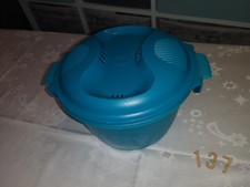 Tupperware Reismeister Reiskocher Mikrowelle  2200 ml neu unbenutzt blau limette