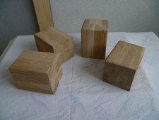 4x Möbelfuss Tischbein Holz Eiche 75 x75 Tischbein, Schrankfuß Bett