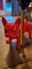 Bulldoggen Deko Figur Bully French Bulldog rot stehend