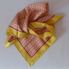 marc o polo Tuch Schal Halstuch Rot Gelb Bordeaux wie Seide Quadrat 60 x 60 NEU 