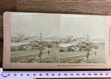 Leinwand Stadt Jonestown conemaugh Tal Katastrophe 1890 Antik Kilburn Stereoview
