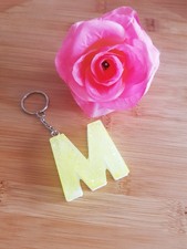 Schlüsselanhänger Buchstabe M, Resin Epoxidharz,  NEU