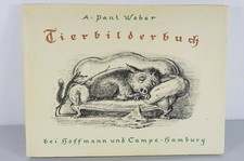 Tierbilderbuch A.Paul Weber Hoffmann und Campe 1974 Leinen 52 Abbildungen Fabeln